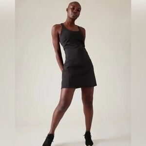 NWT Athleta Ultimate Black Ease Dress Size Large.